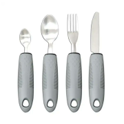 Disability Assistant Spoon Fork Knife Set Black Color