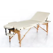 Wooden 3 Piece Massage Table Cream