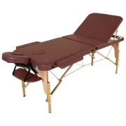 Wooden 3 Piece Massage Table Claret Red