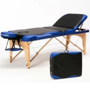 Wooden 3 Piece Massage Table Black-Blue