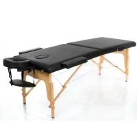 Wooden 2 Piece Folding Massage Table Black