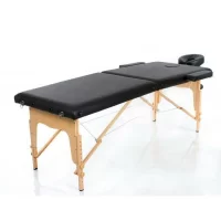 Wooden 2 Piece Folding Massage Table Black