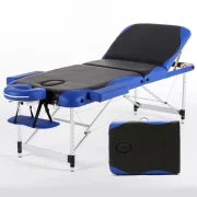 Metal 3 Piece Massage Table Black-Blue