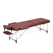 Metal 2 Piece Foldable Massage Table Claret Red