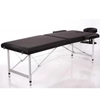 Metal 2 Piece Folding Massage Table Black